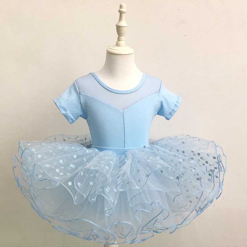 速发儿 童舞蹈服长小孩形体练功服芭蕾舞服装跳舞秋冬季蓬蓬裙