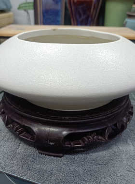 速发外径1c8m内托10.5cm高7cm带径盘陶瓷花盆飞碟绿植盆栽造景盆