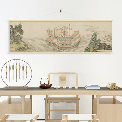 速发洛神赋图挂画新中式客饰装厅画名国十大传世中画办公室茶室挂