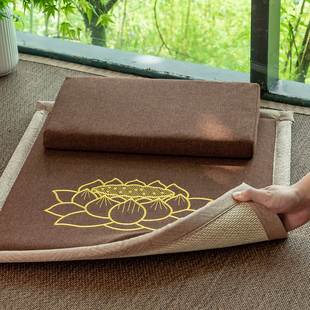 速发双生禅修打坐垫环想莲花禅垫家用静坐跪垫冥保垫四季 养面椰棕