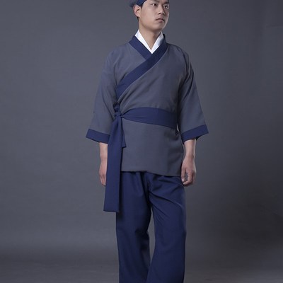 速发古装汉服古代家丁小二仆人书生平民演出茶馆酒店工作服装男表