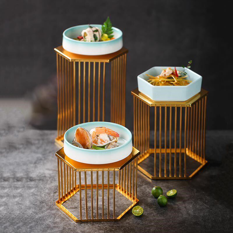 速发合店自助餐厅明档摆台餐具冷酒菜大董意境菜创意餐具特色融菜