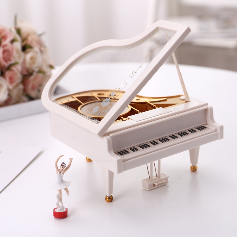 速发钢琴音乐盒八音盒创意儿童节生日礼物送生友舞空之城跳天旋转