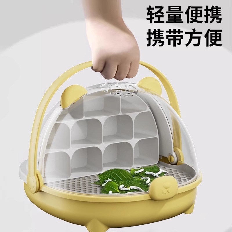 热销蚕宝宝学生养蚕套装卵幼虫新鲜桑叶饲养箱专用盒豪华别墅全套