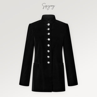 法式 丝绒外套 优雅大气外套质感细腻简约复古 奥德赛 SIQIYOUNG