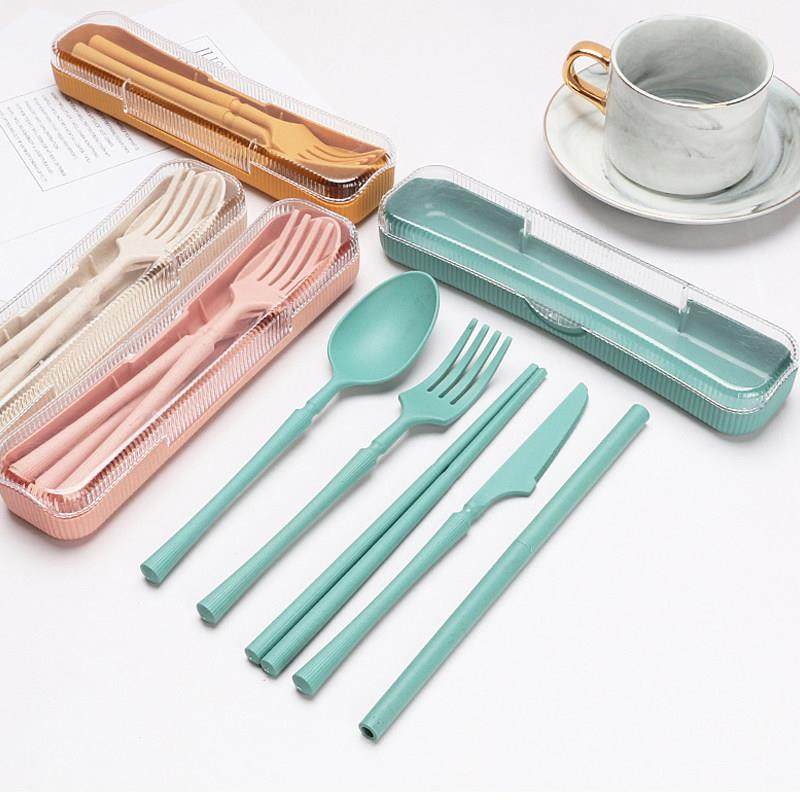 可定制便携折叠餐具欧式刀叉勺筷子套装环保小麦秆学生露营野餐,餐饮具,便携/折叠餐具,淘宝优惠券,粉丝福利购,淘宝优惠卷