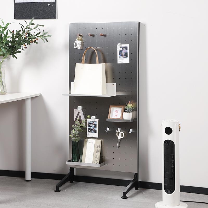 金属洞洞板陈列架置物架书房阳台办公室店铺收纳架落地隔断屏风