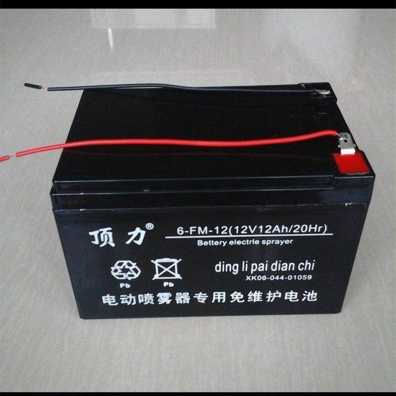 顶力6-FM-12 12V12Ah/20hr电动喷雾器专用免维护电池打药机
