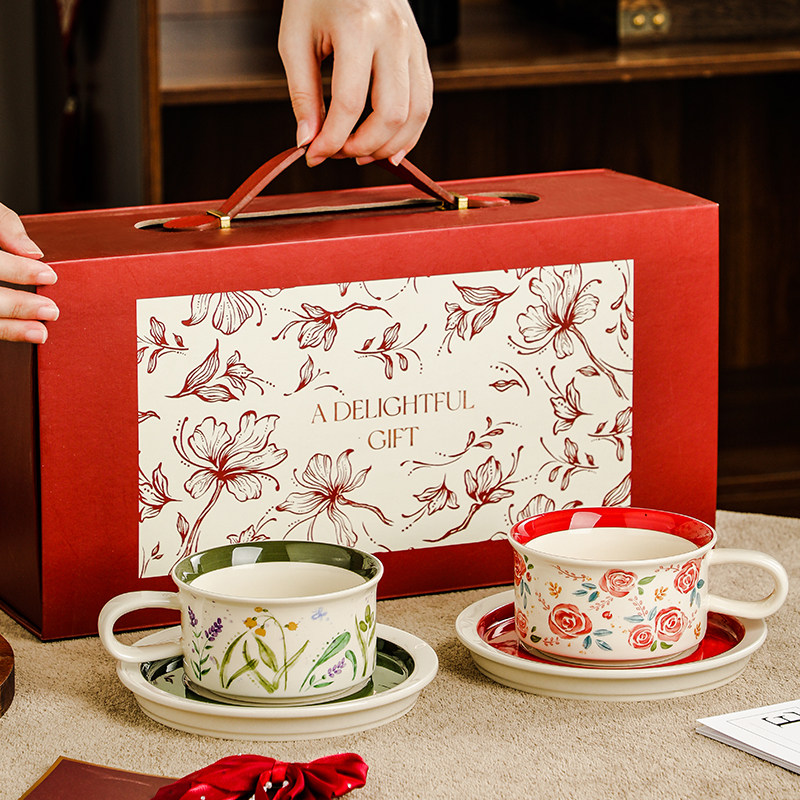 高档精致咖啡杯子女士个人专用陶瓷咖啡杯碟套装高级感轻奢高颜值