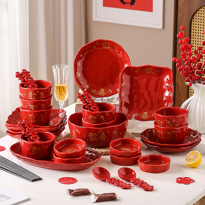 漂亮米饭面碗具套装结新婚伴手礼