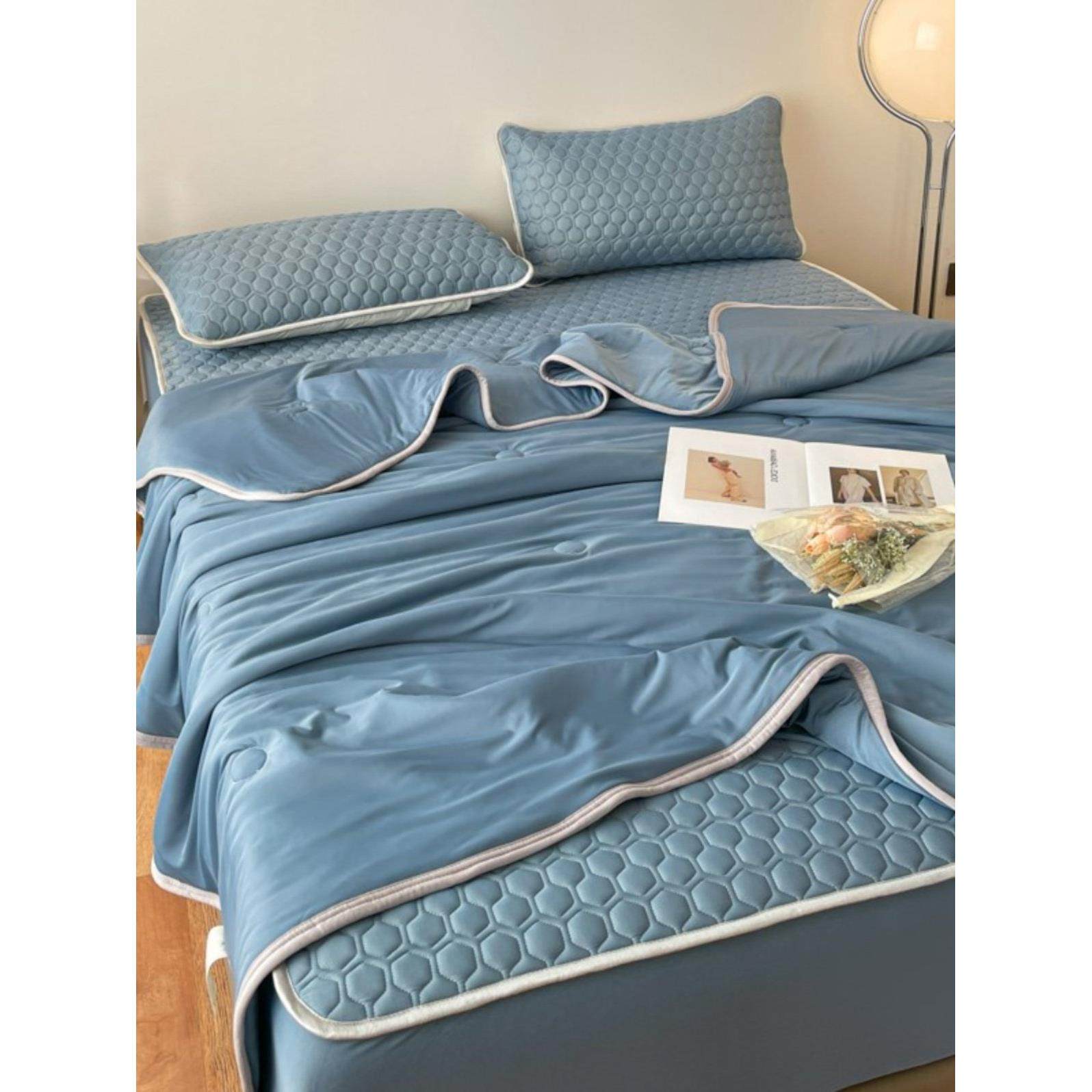 A类夏季乳胶凉席床笠款四件套冰丝席三件套可机洗夏天家用空调席4,床上用品,乳胶席,淘宝优惠券,粉丝福利购,淘宝优惠卷