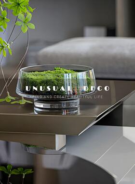 UNUSUAL 永生苔藓样板间玄关客厅茶几卧室床头柜现代花艺装饰摆件
