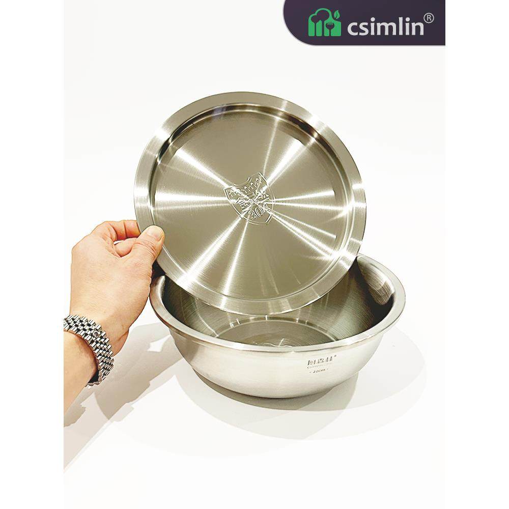 厨森林304不锈钢盆子带盖家用料理盆汤盆厨房烘焙盆特厚防尘防虫,餐饮具,盆,淘宝优惠券,粉丝福利购,淘宝优惠卷