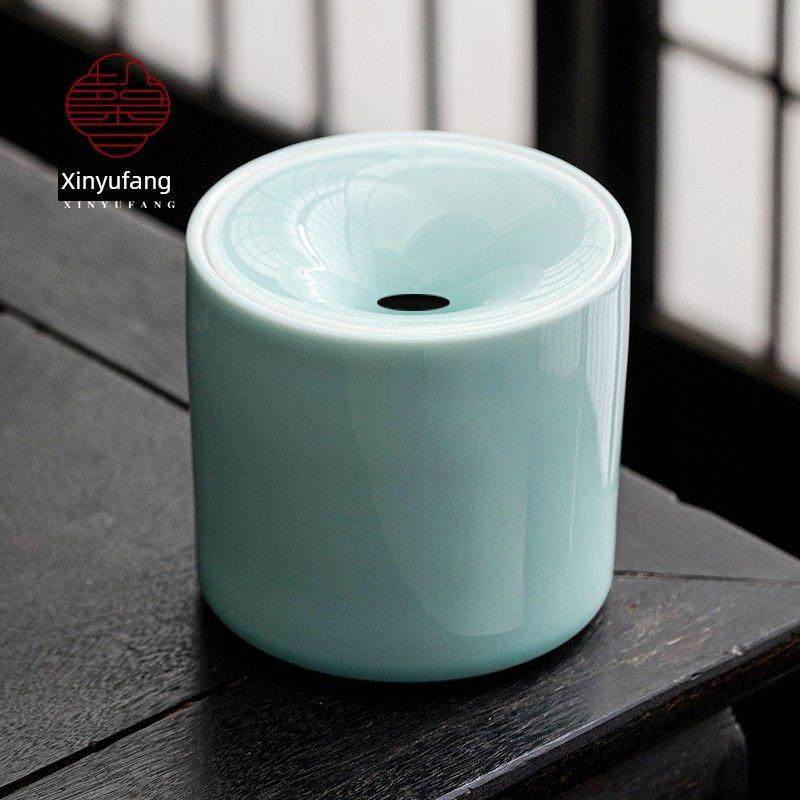 防止飞灰的青瓷漏斗烟灰缸家用陶瓷茶渣罐茶桌废茶桶茶杯洗茶洗,餐饮具,茶道/零配,淘宝优惠券,粉丝福利购,淘宝优惠卷