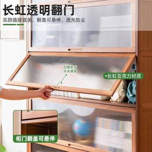 书架书柜置物带柜落门MVW储物柜一体格子柜物展示架柜地多层客厅