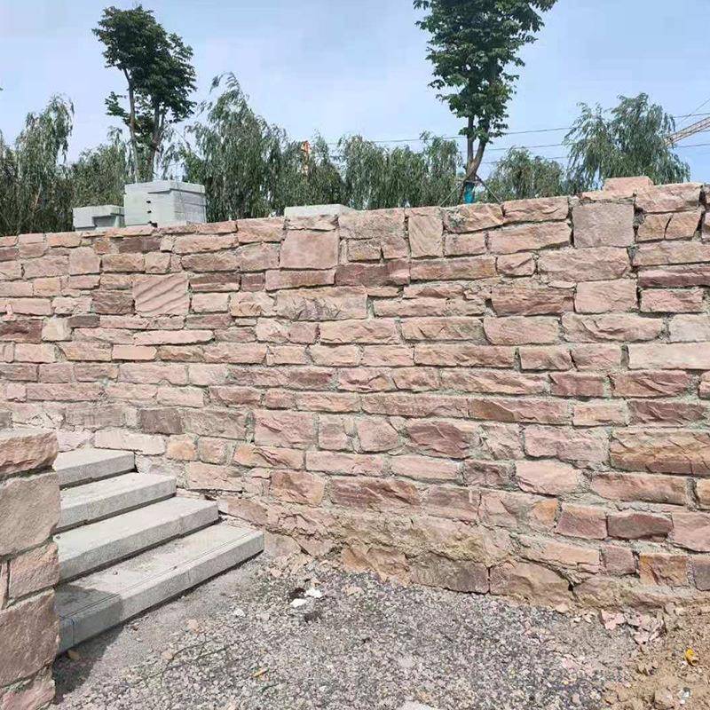 垒墙毛石块土571墙景观园林砌墙石源头厂不石规则家乱型碎挡拼石
