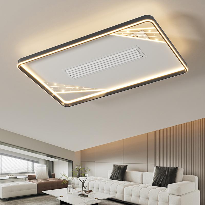 全谱225年新0款光587现代简约风客厅无叶扇灯冷暖两用一体电风扇