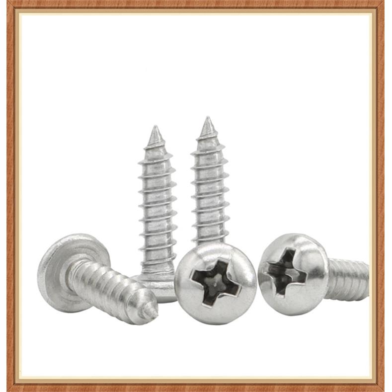 316不锈钢PAT十字槽圆头自攻螺钉ST4.无品牌/2TS4.头8S5小盘自攻