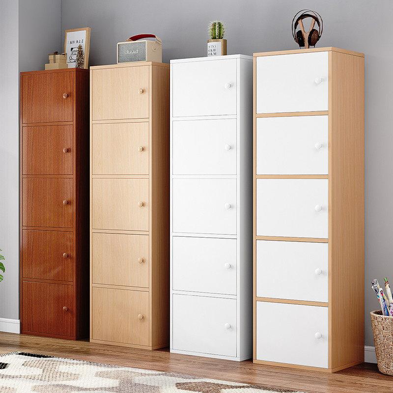 组5V简约现代柜子储物柜门子书柜自由合儿童1021简易木书架床头收