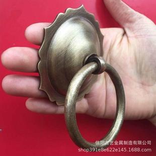 中式彷古大门拉手实心门环老式门跋敲门器古建别墅古铜门把手定制