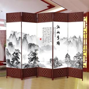 屏风隔断墙办公折屏遮挡简约现代折叠移动布艺玄关中式挡风玻璃平