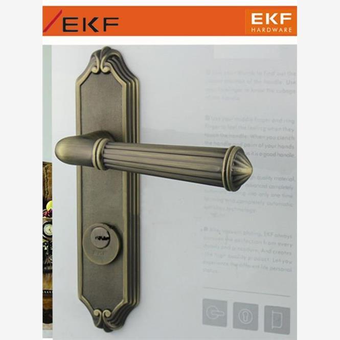 德国EKF房门锁青古铜室内锁卧室门把手房间门卫生间实木门锁具锁
