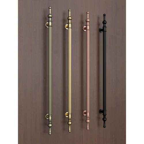 欧式实木门大拉手雅致黑不锈钢玻璃门把手会议室酒店包厢推拉把手