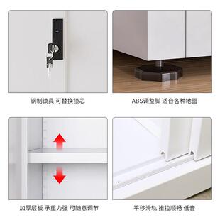K家用书柜推拉书柜推拉储门玻璃门展示柜防尘架儿童书架落置物地