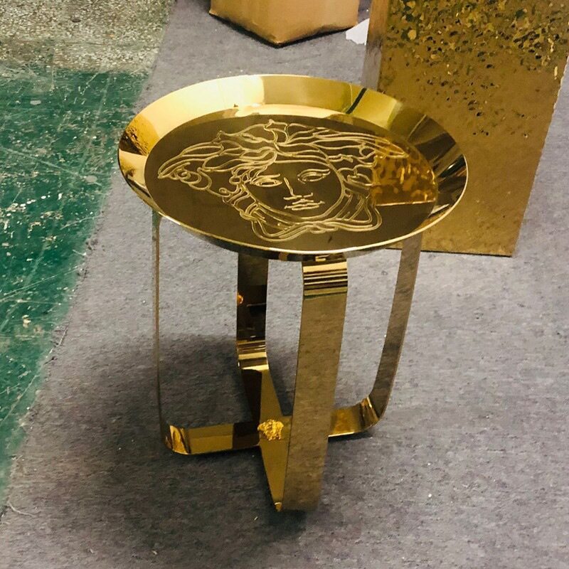 简约现代不锈钢迷你边几