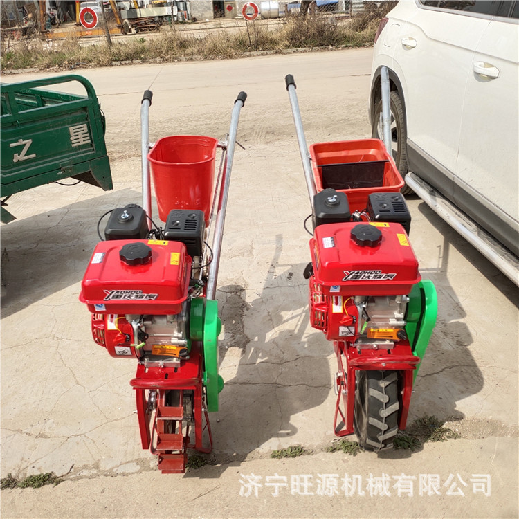 独轮汽油链轨手推多功能播种机