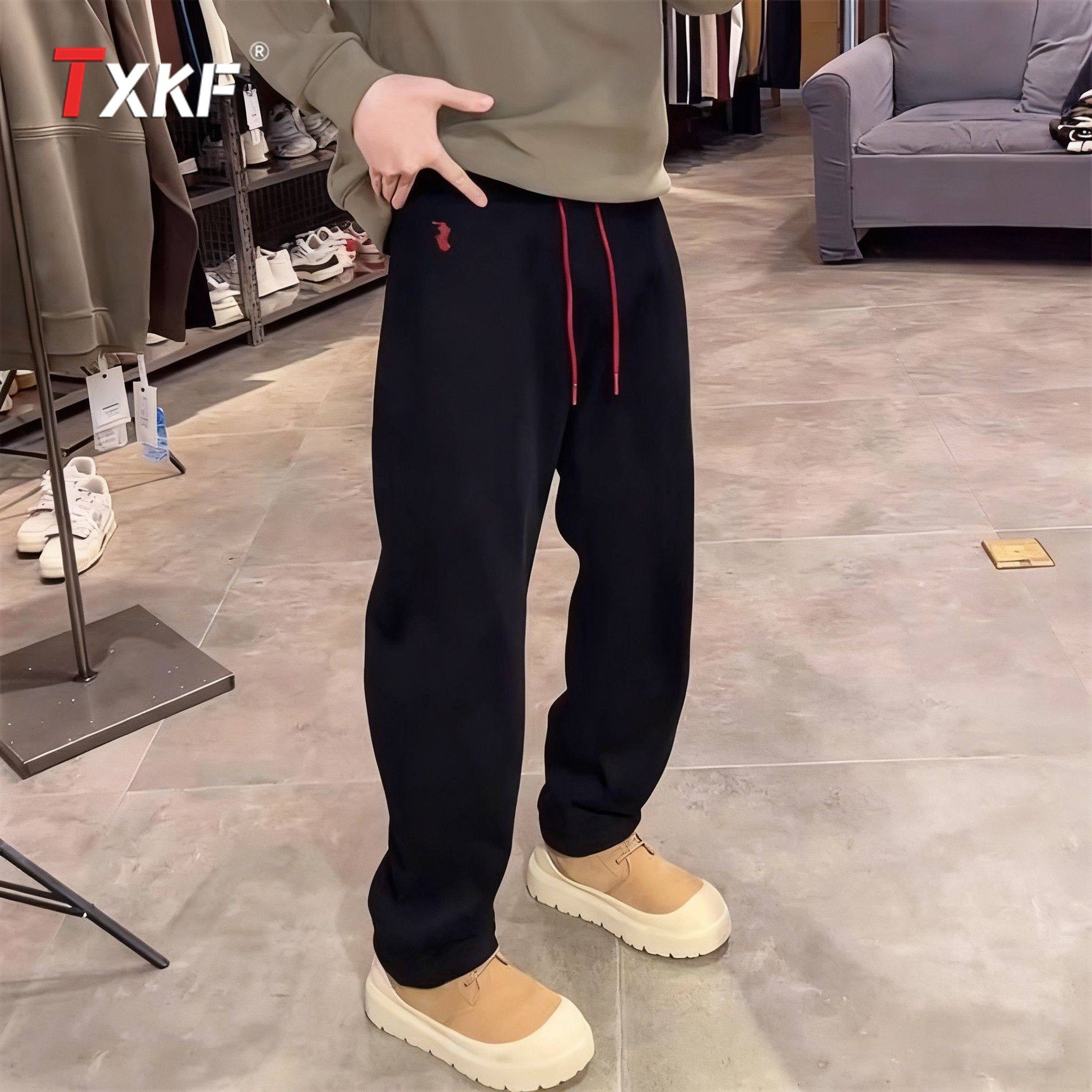 潮牌弯刀休闲裤子男士2025新款春秋冬季男裤加绒加厚运动卫裤男款,男装,休闲裤,淘宝优惠券,粉丝福利购,淘宝优惠卷