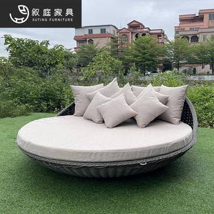 水外 户室外露简约沙发家庭院花具园创意藤艺吊床天民宿防22