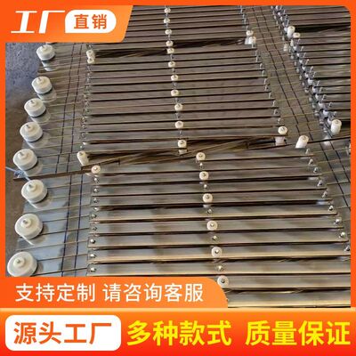 户外折叠门室外手动推拉伸缩门不锈钢拉闸门商用户外庭院花园室外