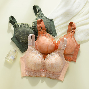 红色本命年无痕内衣聚拢小胸专用内衣无钢圈文胸女胸罩内衣女