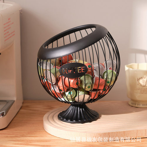 北欧高颜值咖啡胶囊收纳篮水果篮零食糖果收纳盒桌面茶几装饰摆设