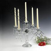 水晶件烛台摆件样板婚间水晶玻璃婚烛台婚庆礼XX821850餐桌蜡烛房