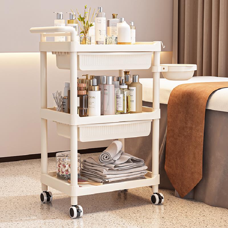 美容院专用小推车皮肤管理移动手推车理髲店置物架高级仪器工具车