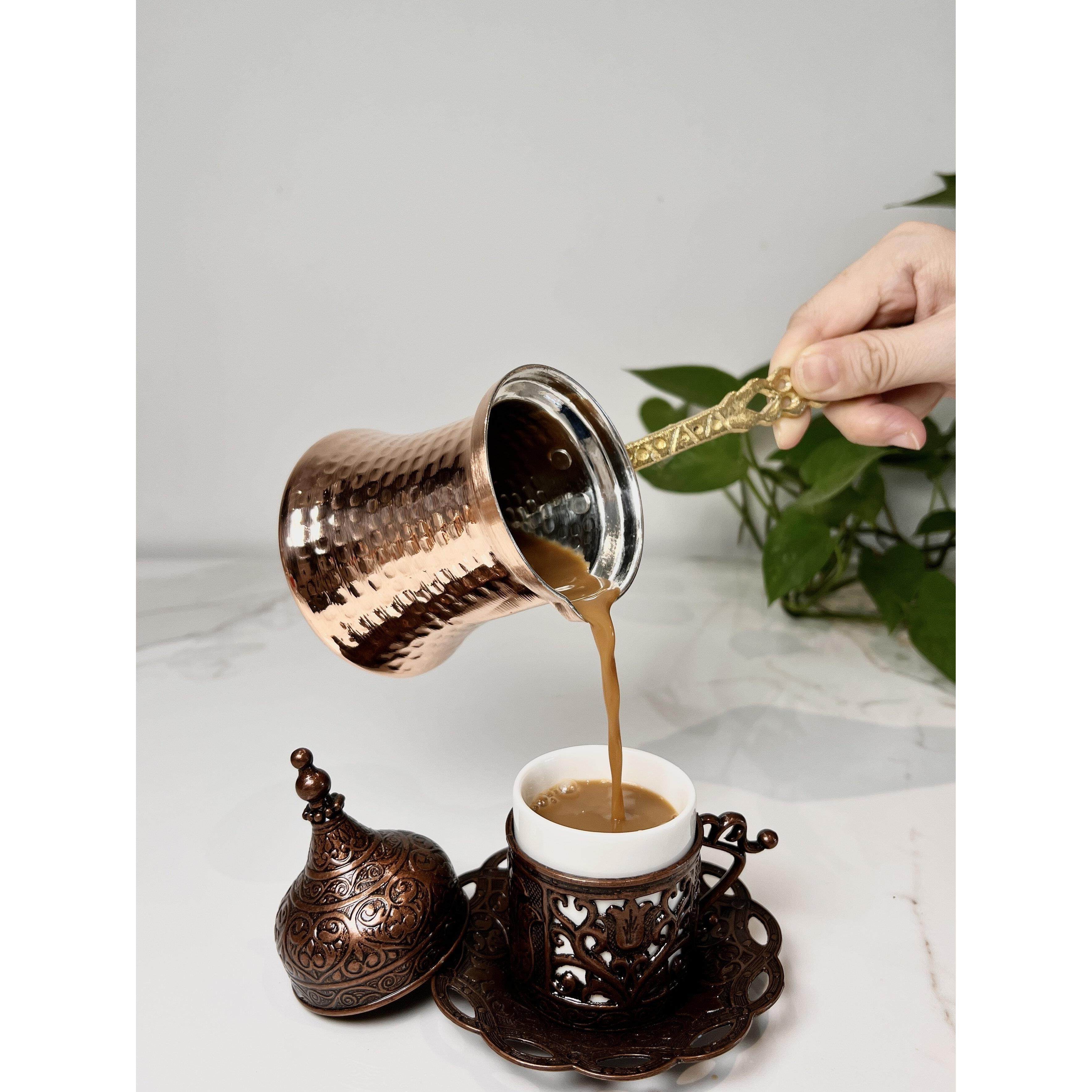土耳其进口纯手工加厚铜咖啡壶手冲壶热奶煮茶罐罐茶户外便携煮壶,餐饮具,咖啡壶,淘宝优惠券,粉丝福利购,淘宝优惠卷