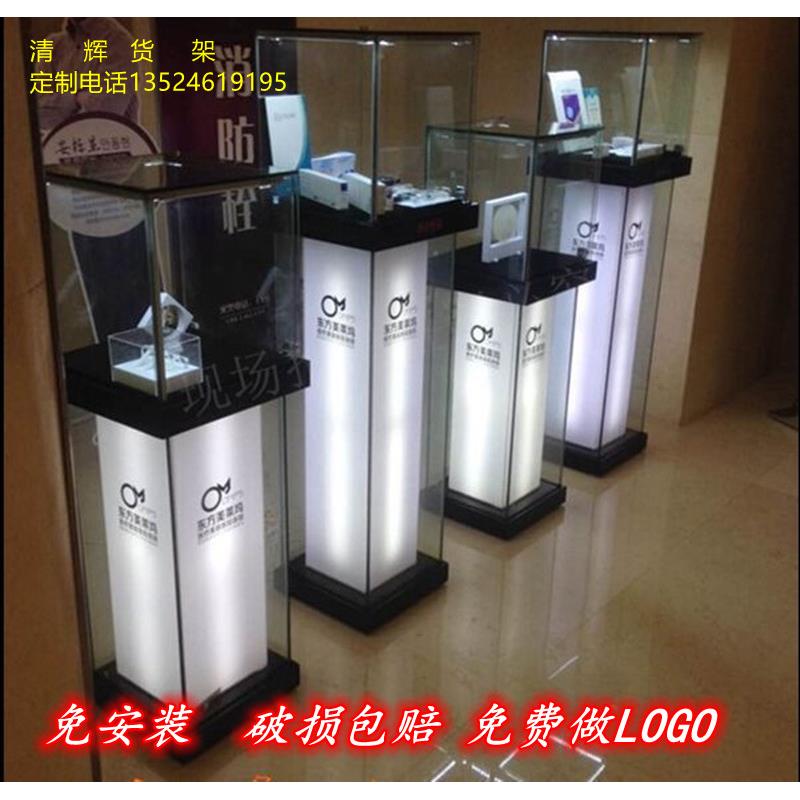 定制创意发光珠宝玉器古董展柜样品产品艺术品玻璃柜化妆品展示柜