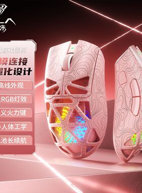 狼蛛SC620无线鼠标三模蓝牙轻量化RGB镂空电竞游戏办公滑鼠笔记本