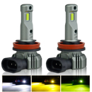 H9汽车改装 LED前雾灯灯泡H11 881 9006 超亮黄金光青柠防雾灯