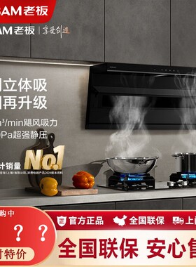 老板27N1S小黑翼油烟机AI变频顶侧双吸烟灶套27A17-D1U/27A21-D2