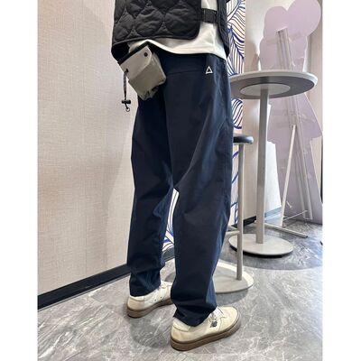 新款机能小三角白标宽松锥形休闲裤美式工装长裤男女同款休闲裤