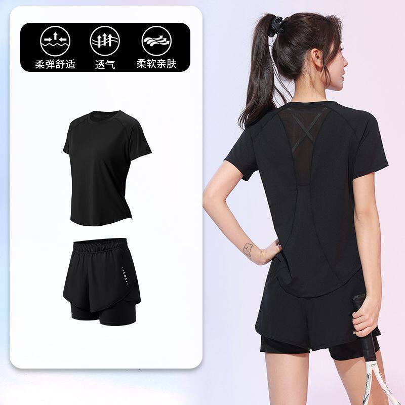 速干健身服套装女宽松户外晨跑服2026新款专业运动服瑜伽跑步高弹