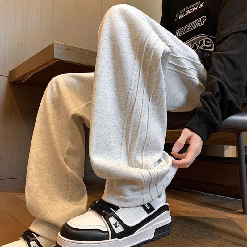 卫裤男士潮流宽松运动休闲裤春秋季直筒长裤子男青少年复古