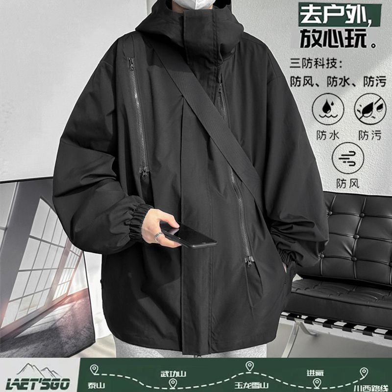 冲锋衣男女秋冬三合一户外可拆卸防水防风潮牌三防夹克外套