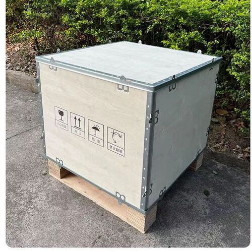 出口包装木箱定制订定做免熏蒸钢带包边卡扣胶合板大箱装物流木箱
