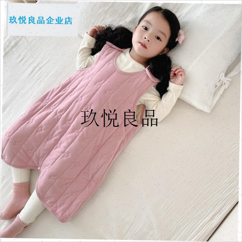 宝宝背心式加厚睡袋男童无袖保暖连体I睡衣女童睡袍护肚防踢被神,