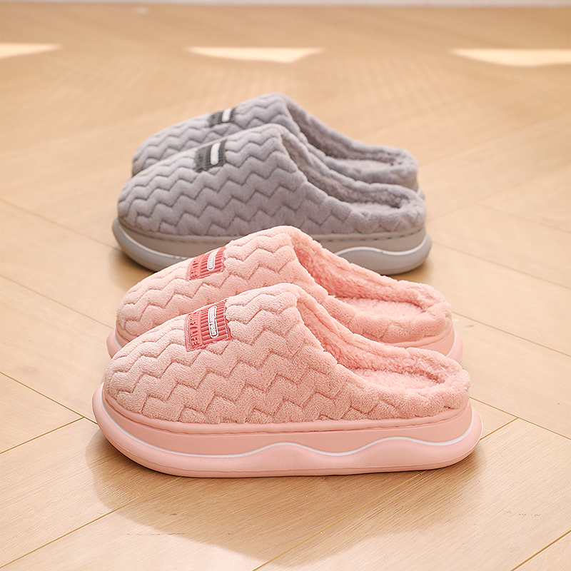 棉拖鞋女秋冬季情侣毛毛绒加厚软底棉鞋踩屎感居家男士包头棉拖