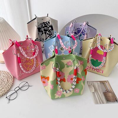 日韩新款针织手拎包便携上班外出